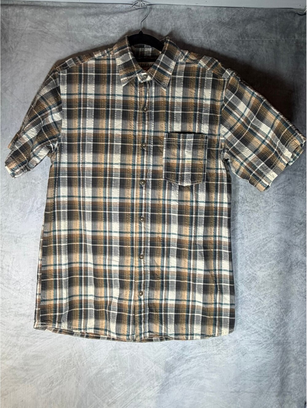 RedHead Brand Co. Plaid Short Sleeve Button-Up Shirt – Men’s Medium